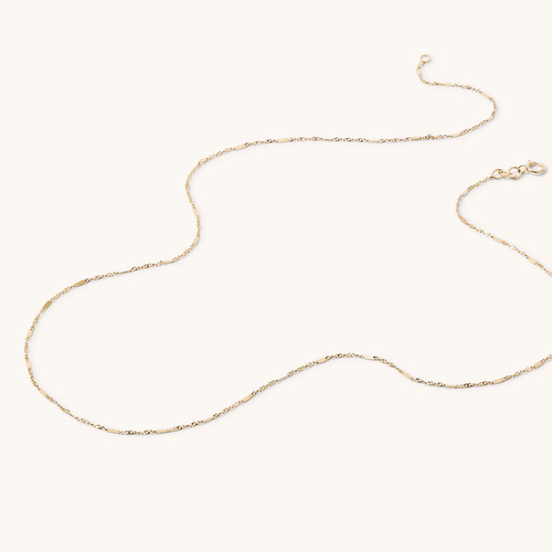 45cm Faceted Singapore Chain in 9kt Yellow Gold