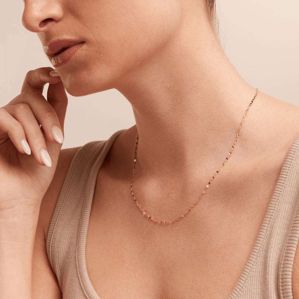 45cm Mirror Chain in 9kt Yellow Gold