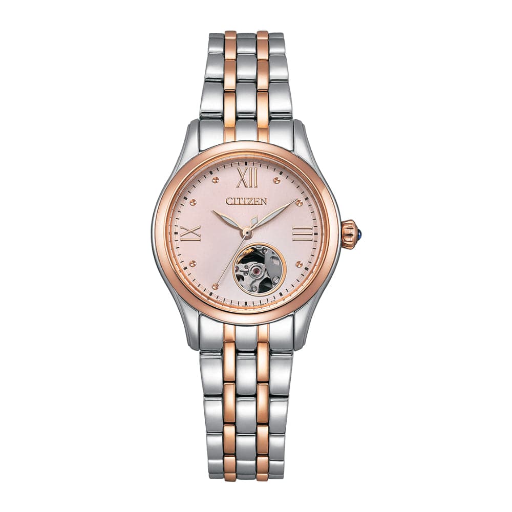 Citizen Mechanical Twop-Tone Stainless Steel Strap Women Watch PR1044-87Y