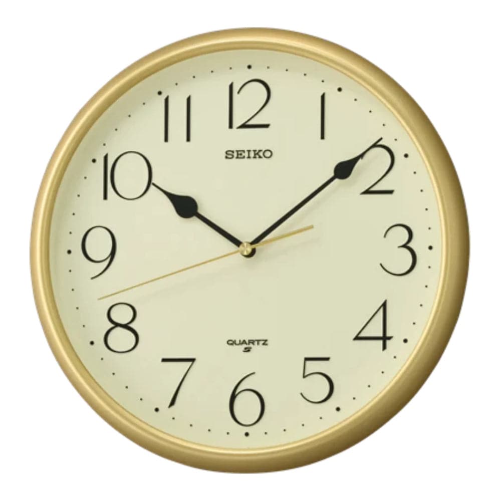 Seiko Clock Gold Case Wall Clock QXA747G
