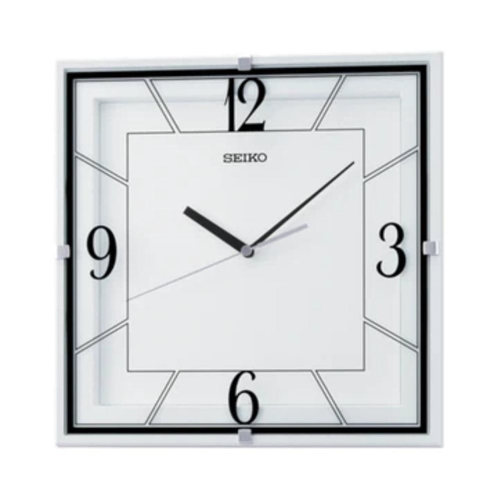 Seiko White Dial Square Wall Clock QXA821W