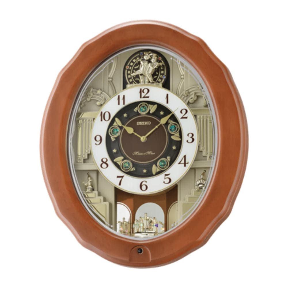 Seiko Melodies in Motion Round Wall Clock QXM604B