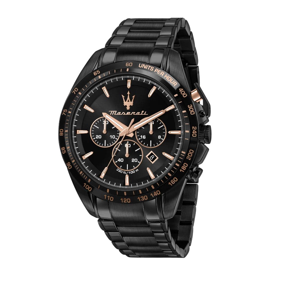 Maserati Traguardo Black Stainless Steel Strap Men Watch R8873612048