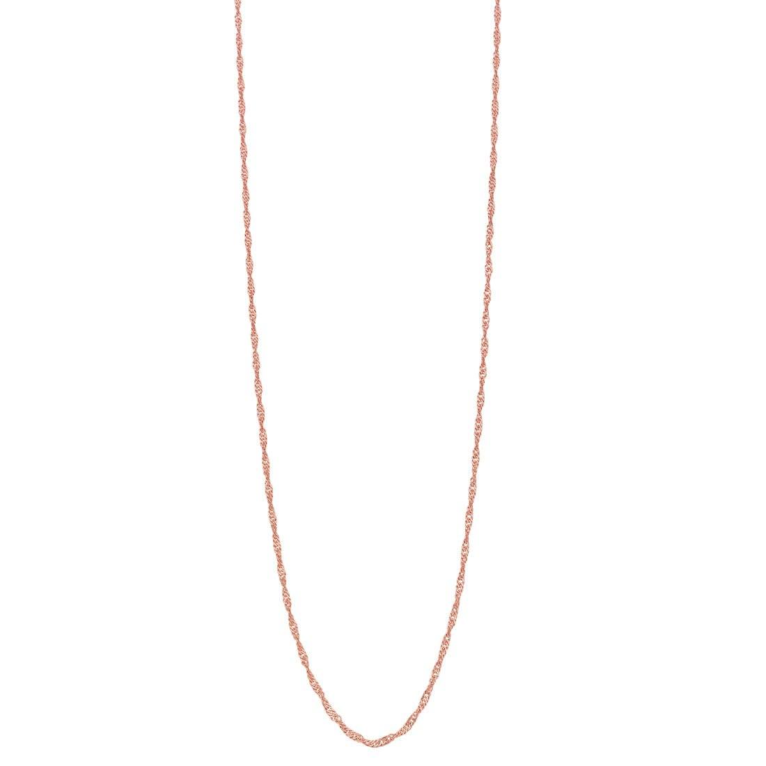 9kt Rose Gold Singapore Chain Necklace 45cm
