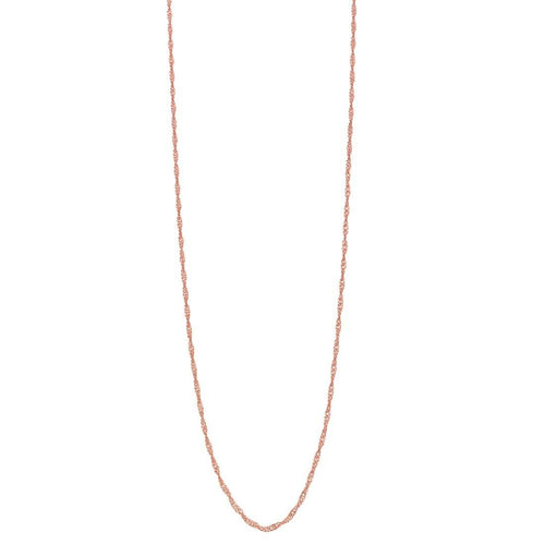 55cm Singapore Chain in 9kt Rose Gold