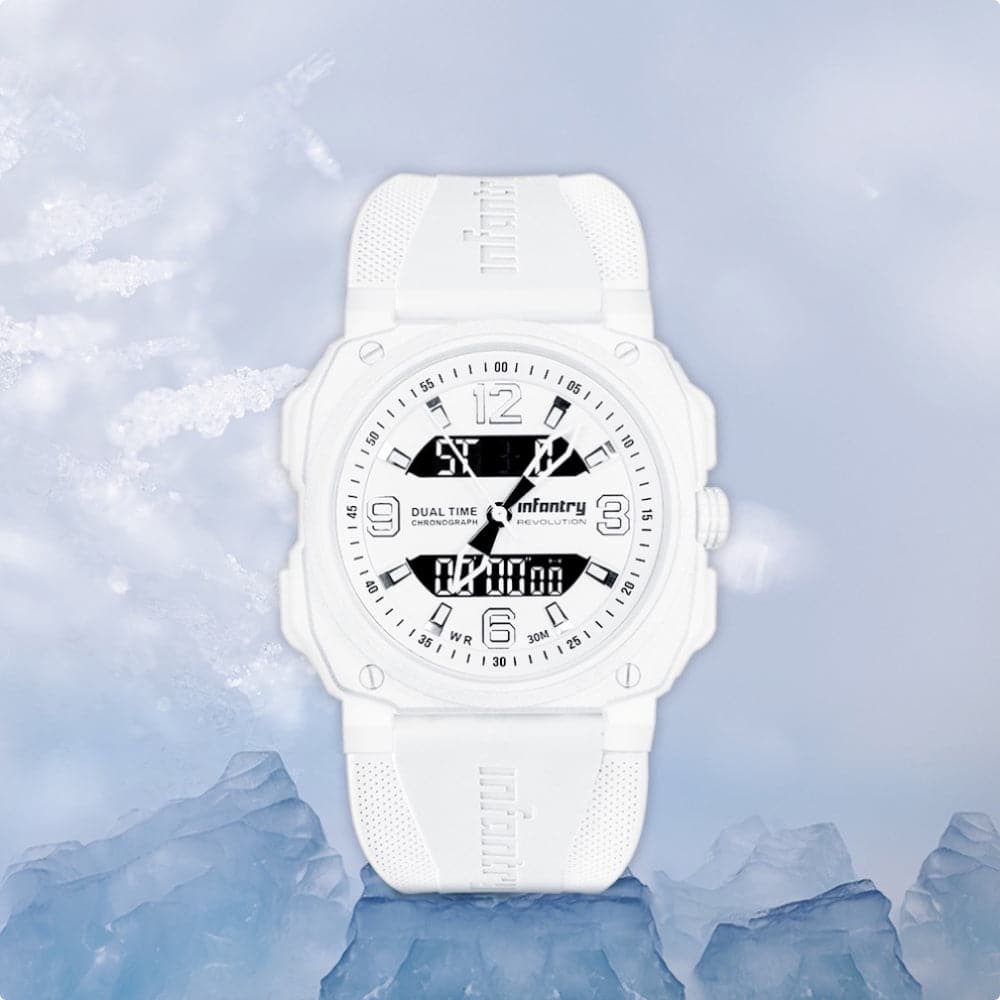 Infantry Revolution Series White Silicone Strap Women Watch REVO-AD-42WHT