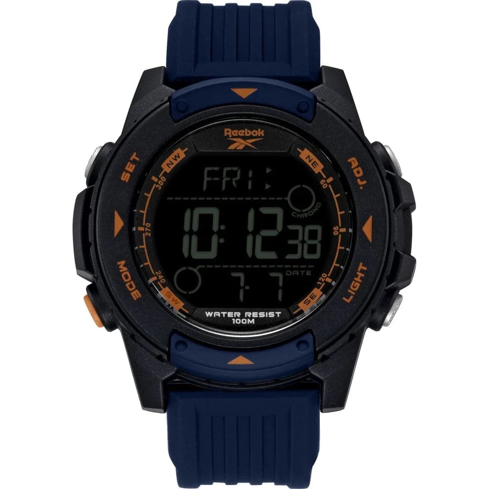 Reebok Consign Digital Blue Silicone Strap Men Watch RV-BRK-G9-PBIN-BO