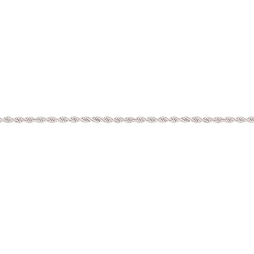 50cm 2mm Width Rope Chain Necklace in Sterling Silver