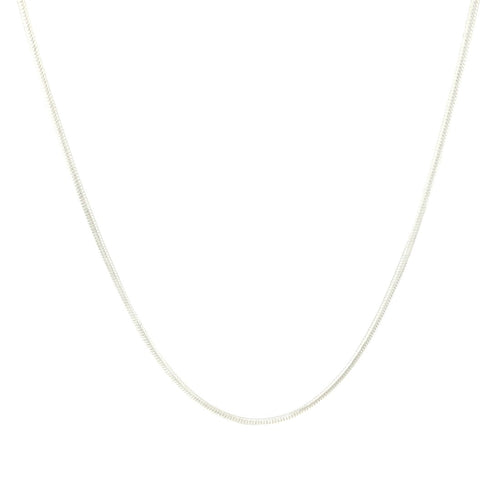 55cm 1mm-1.5mm Snake Chain Necklace in Sterling Silver