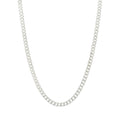 45cm 3mm Width Curb Chain Necklace in Sterling Silver