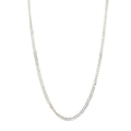 70cm 2mm Width Tight Curb Chain Necklace in Sterling Silver
