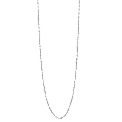 60cm Singapore Twist Chain Necklace in Sterling Silver