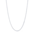 60cm 3mm Width Curb Chain Necklace in Sterling Silver