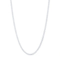 55cm 3mm Width Curb Chain Necklace in Sterling Silver