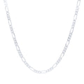 50cm 3.3mm Width Diamond Cut Figaro Necklace in Sterling Silver