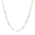 50cm 4mm Width Figaro Necklace in Sterling Silver