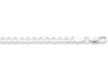 50cm 5.4mm Width Flat Curb Necklace in Sterling Silver