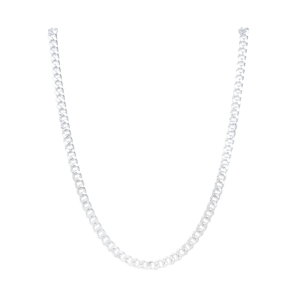 60cm 5.5mm-6mm Curb Chain Necklace in Sterling Silver
