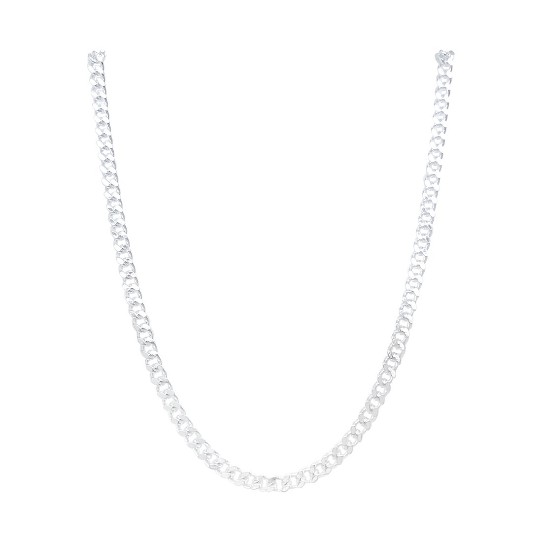 60cm 5.5mm-6mm Curb Chain Necklace in Sterling Silver