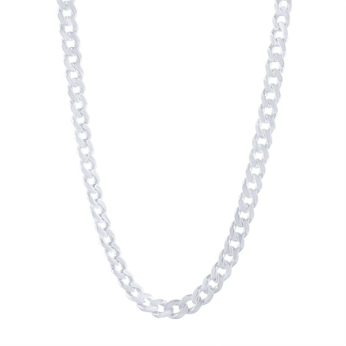 60cm Curb Chain Necklace in Sterling Silver