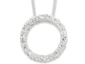 45cm Cubic Zirconia Open Circle Necklace in Sterling Silver