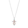 45cm Cross & Infinity Necklace in Sterling Silver