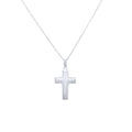 45cm Plain Cross Necklace in Sterling Silver