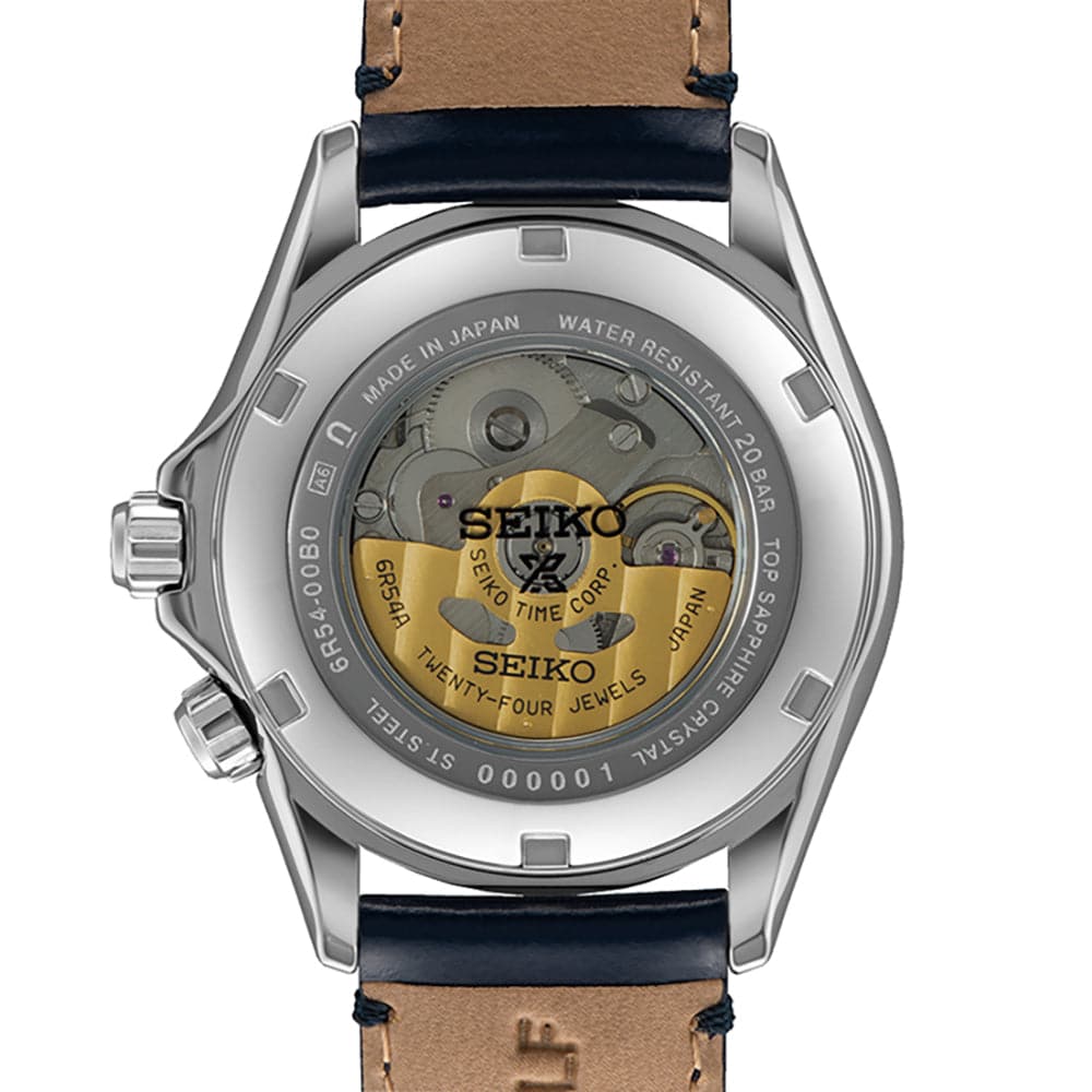 Seiko Prospex Black Dial Leather Strap Men Watch SPB379J1