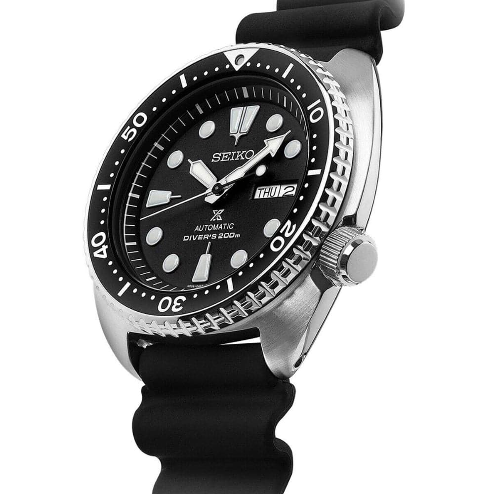 Seiko Prospex Black Dial Silicone Strap Men Watch SRPE93K1P