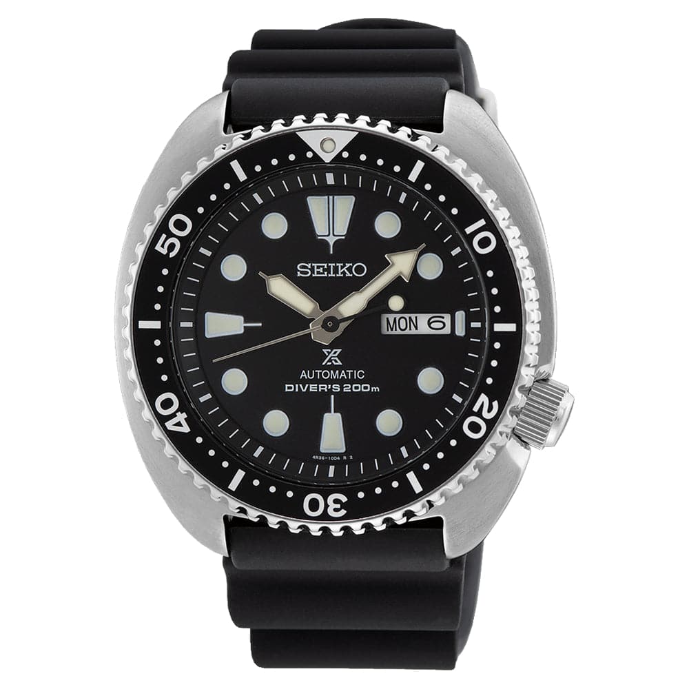 Seiko Prospex Black Dial Silicone Strap Men Watch SRPE93K1P