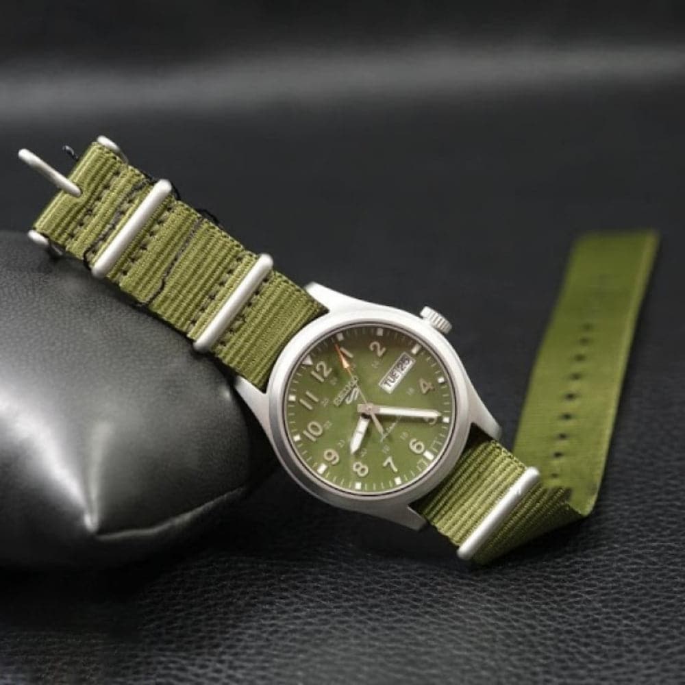 Seiko 5 Green Dial Nylon Strap Men Watch SRPG33K1P