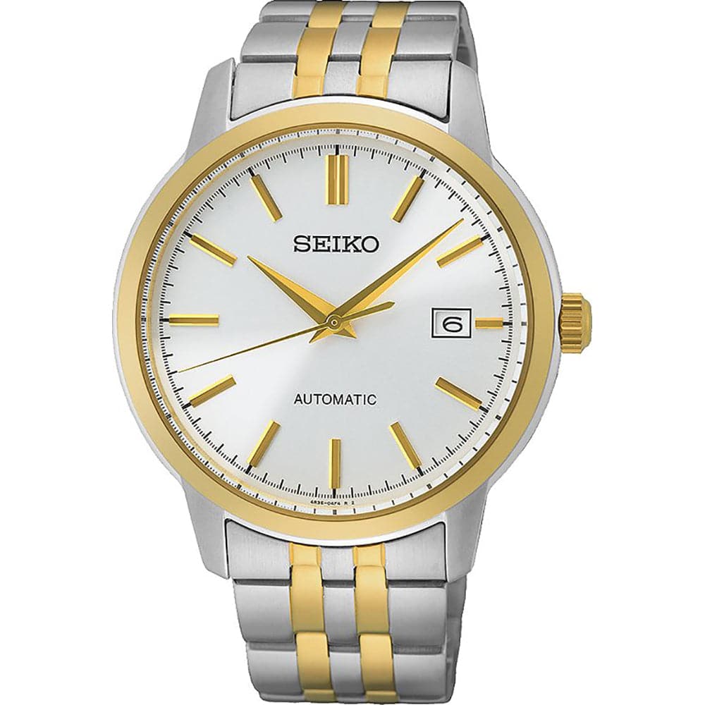 Seiko Automatic Silver Dial Two-Tone Stainless Steel Strap Men Watch SRPH92K1P
