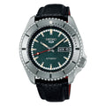 Seiko 5 Green Dial Black Leather Strap Men Watch SRPJ91K1P