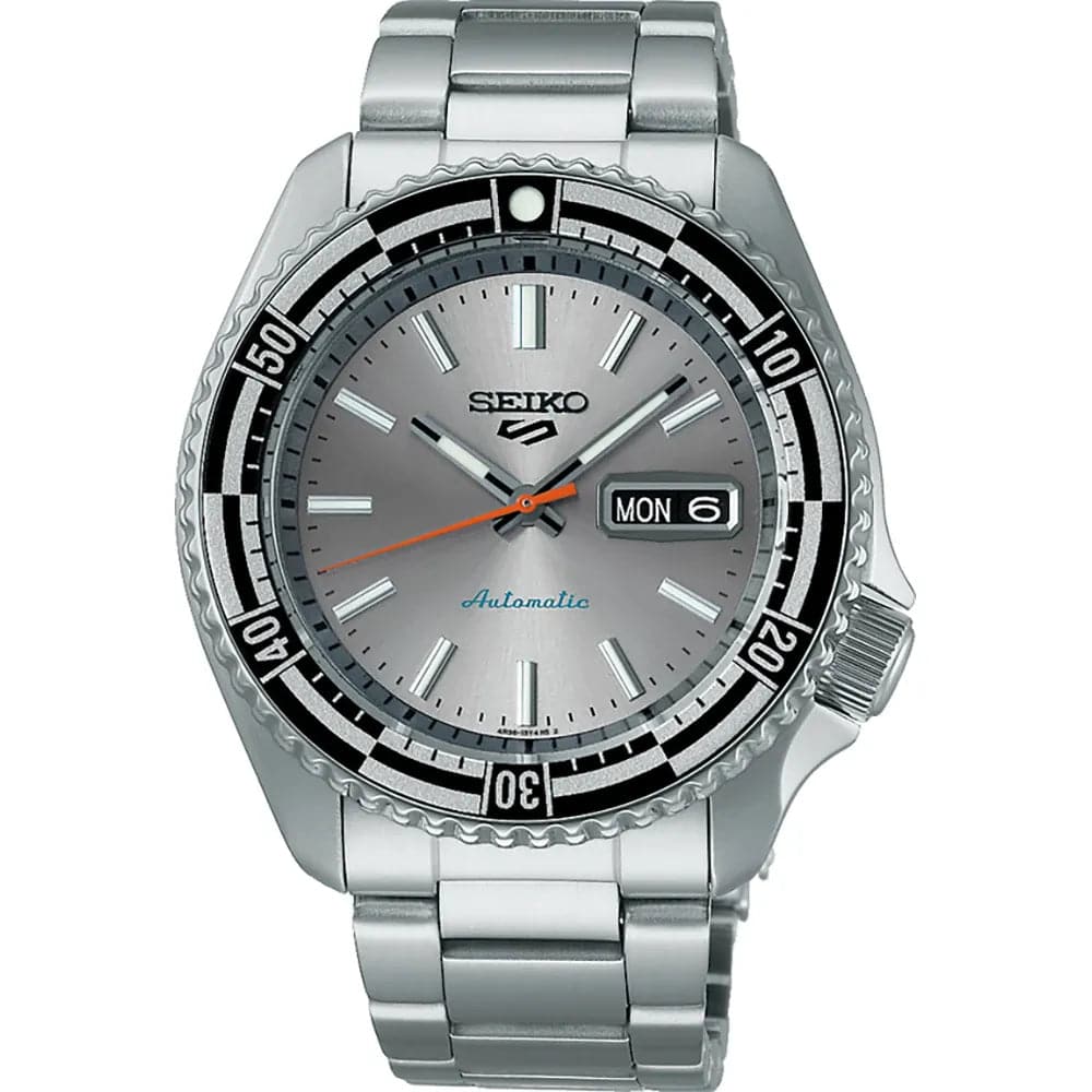 Seiko 5 Silver Dial Stainless Steel Strap Men Watch SRPK09K1P