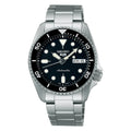 Seiko 5 Sports Black Dial Silver Stainless Steel Strap Men Watch SRPK29K1P