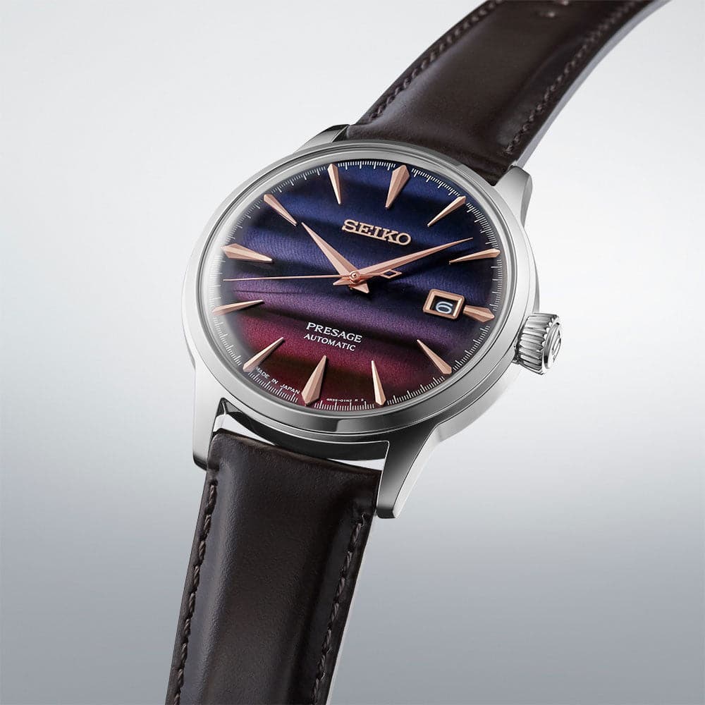 Seiko Presage Brown Leather Strap Men Watch SRPK75J1