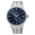 Seiko Presage Blue Dial Silver Stainless Steel Strap Men Watch SSA347J1P