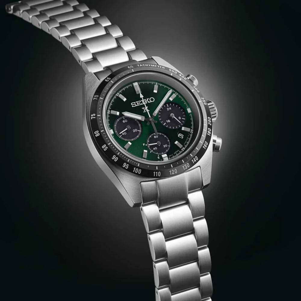 Seiko Prospex Chronograph Silver Stainless Steel Strap Men Watch SSC933P1
