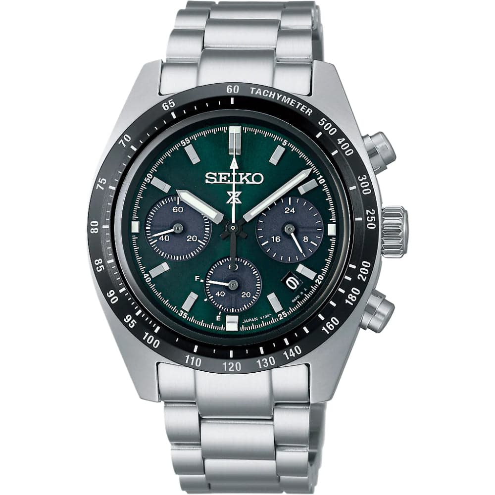 Seiko Prospex Chronograph Silver Stainless Steel Strap Men Watch SSC933P1