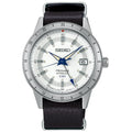 Seiko Presage GMT White Dial Brown Leather Strap Men Watch SSK015J1