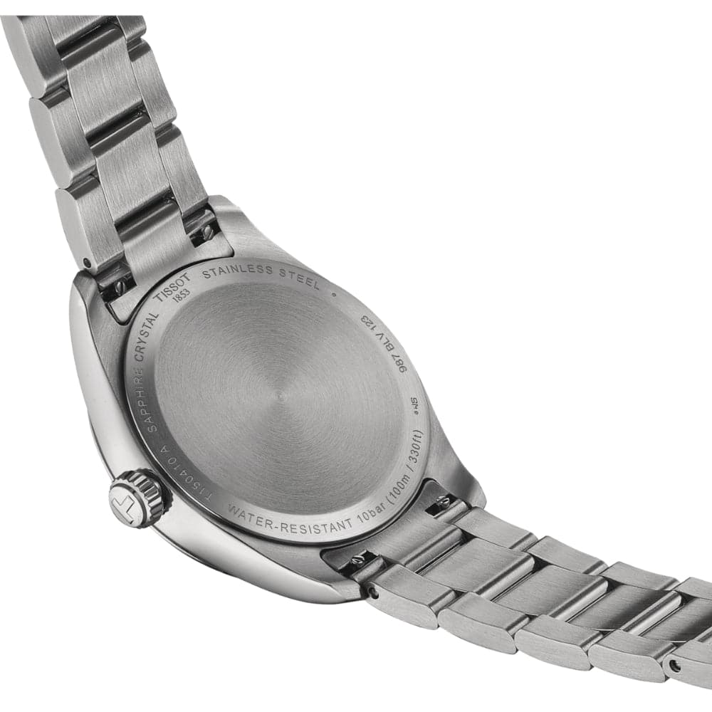 Tissot PR 100 Blue Dial Silver Stainless Steel Strap Women Watch T1502101135100