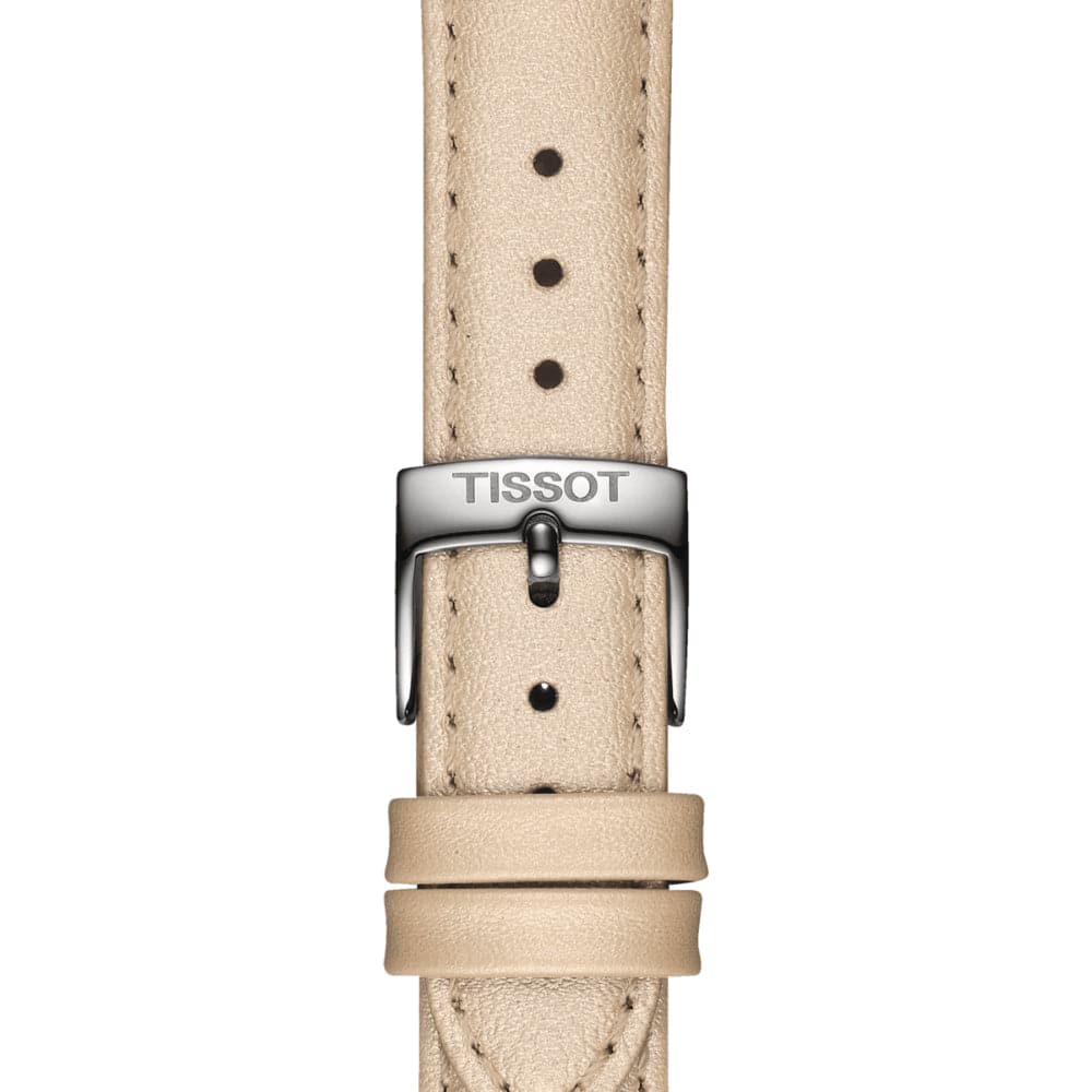 Tissot PR 100 Cream Leather Strap Women Watch T1502102611100