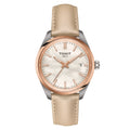 Tissot PR 100 Cream Leather Strap Women Watch T1502102611100