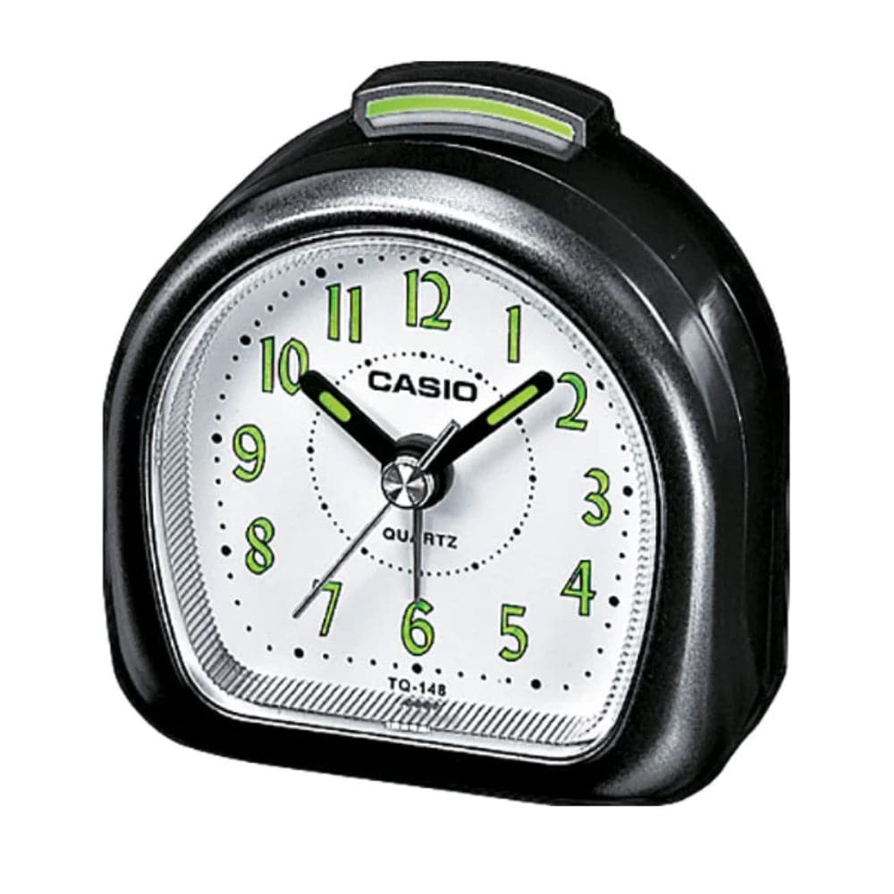 Casio Clock White Dial Black Case TQ-148-1D-P