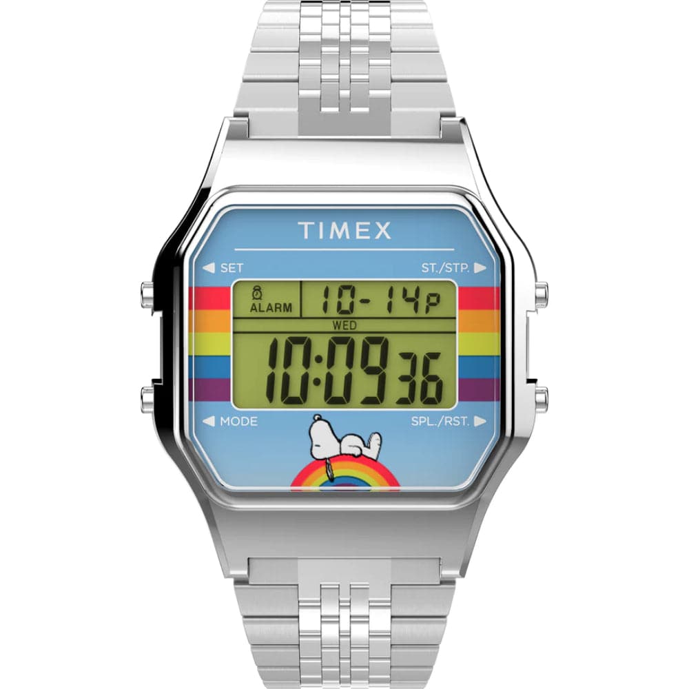 Timex Digital Silver Stainless Steel Strap Unisex Watch TW2V61300