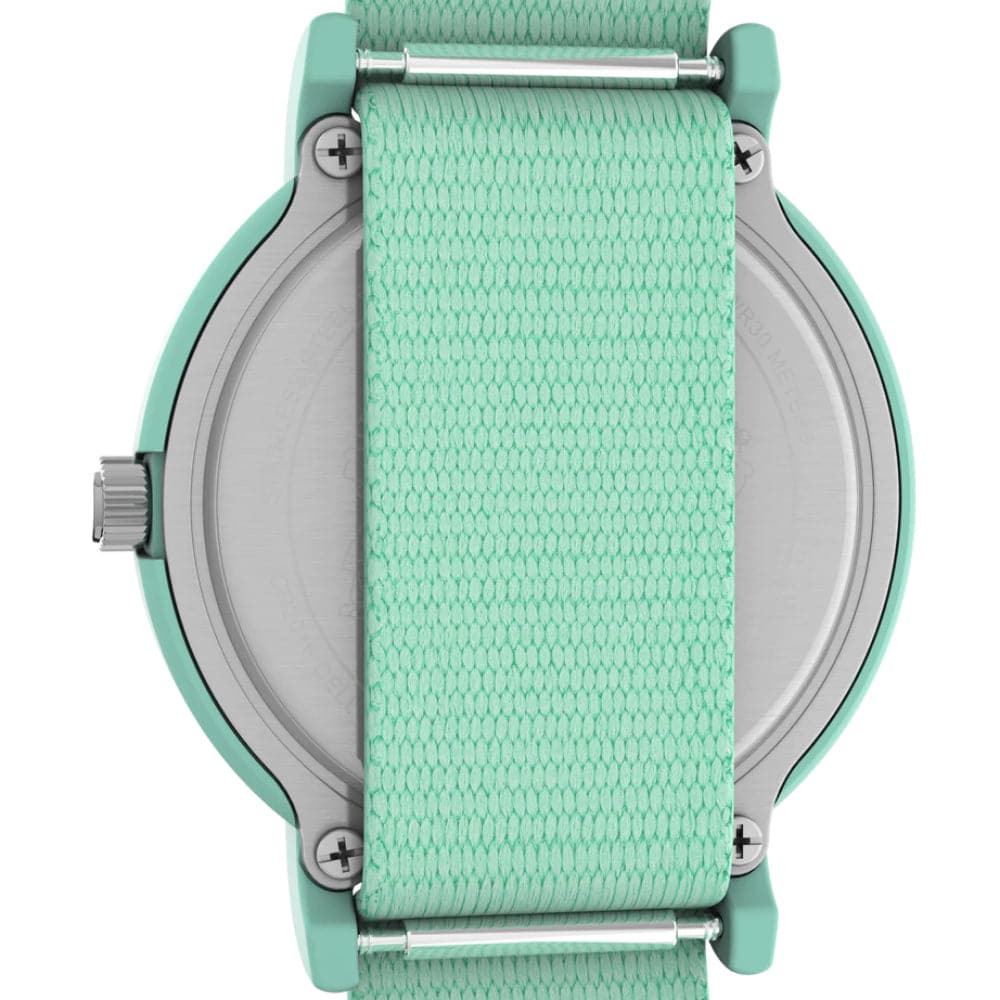 Timex Peanuts Holiday Green Fabric Strap Unisex Watch TW2W24700