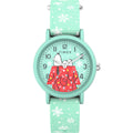 Timex Peanuts Holiday Green Fabric Strap Unisex Watch TW2W24700