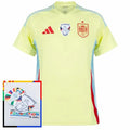 Spain Away Fan Jersey 2025/26 Euro 2024 & Foundation Tournament Patches (Official Printing)
