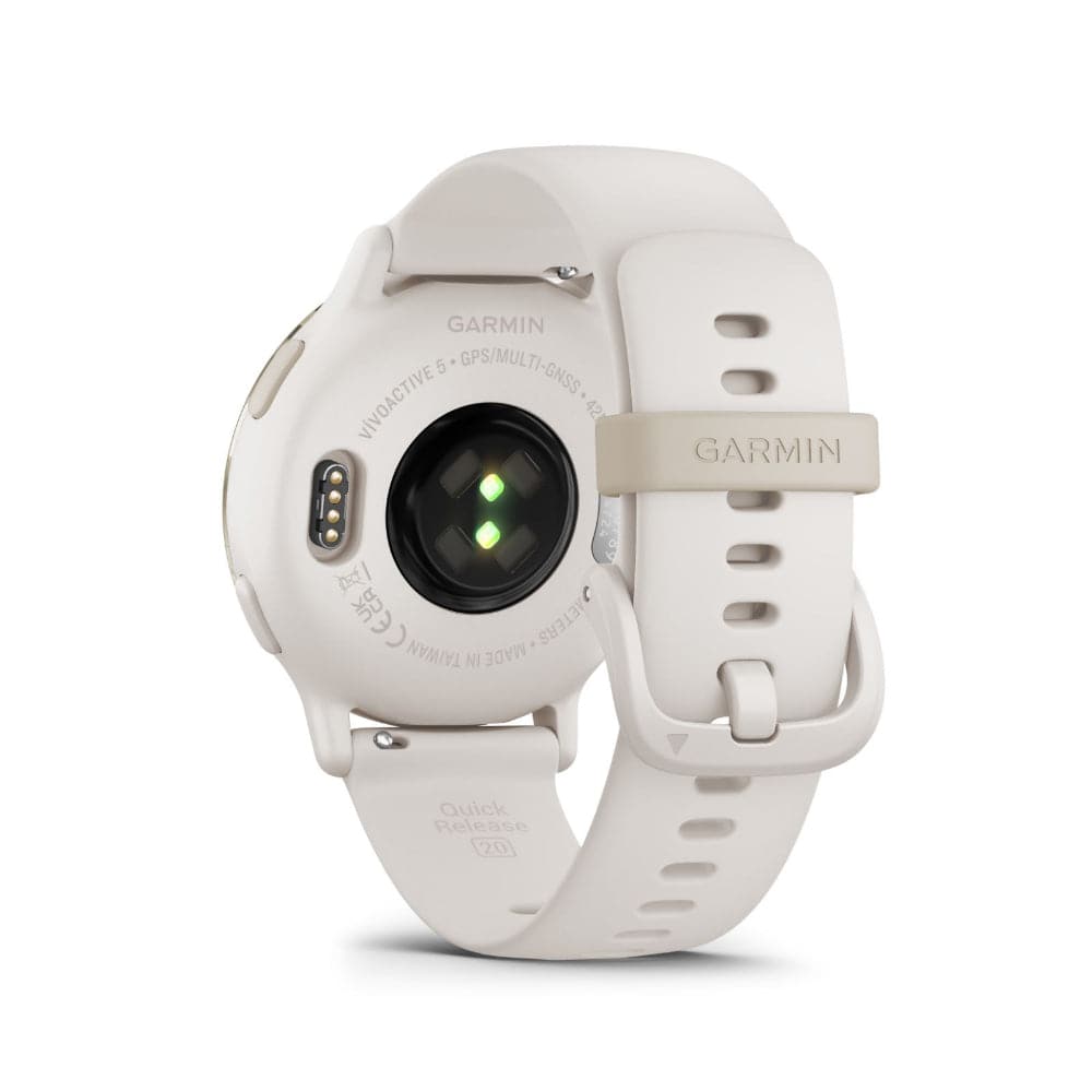 Garmin Vivoactive 5 Cream Gold Aluminum Bezel with Ivory Case and Silicone Band GM-010-02862-51