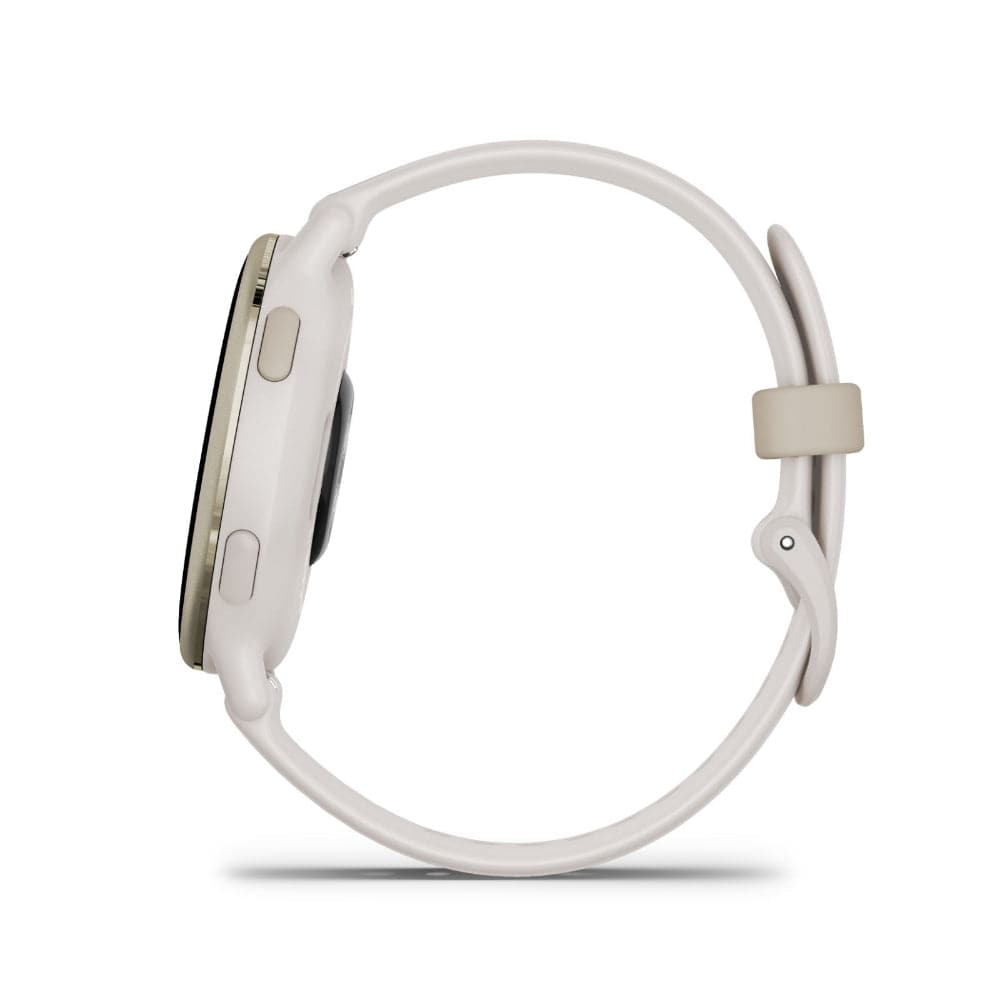 Garmin Vivoactive 5 Cream Gold Aluminum Bezel with Ivory Case and Silicone Band GM-010-02862-51